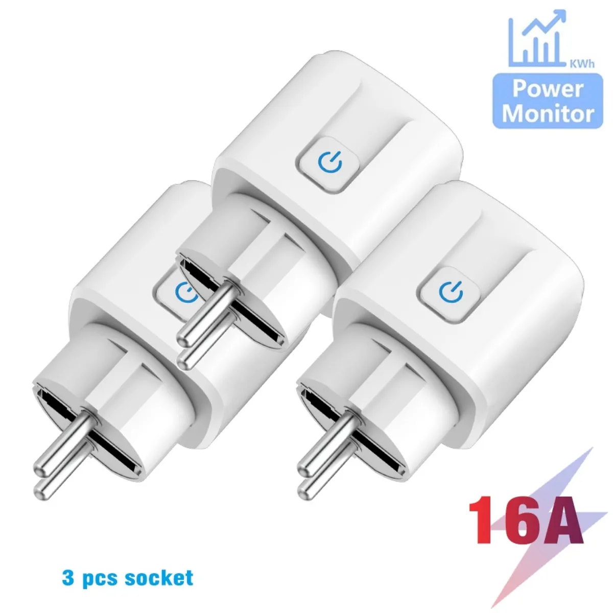 TASMOTA-WiFi Plug, Home Assistant, Monitoramento do Consumo Elétrico, Funciona com Matéria, 16A - Image 3