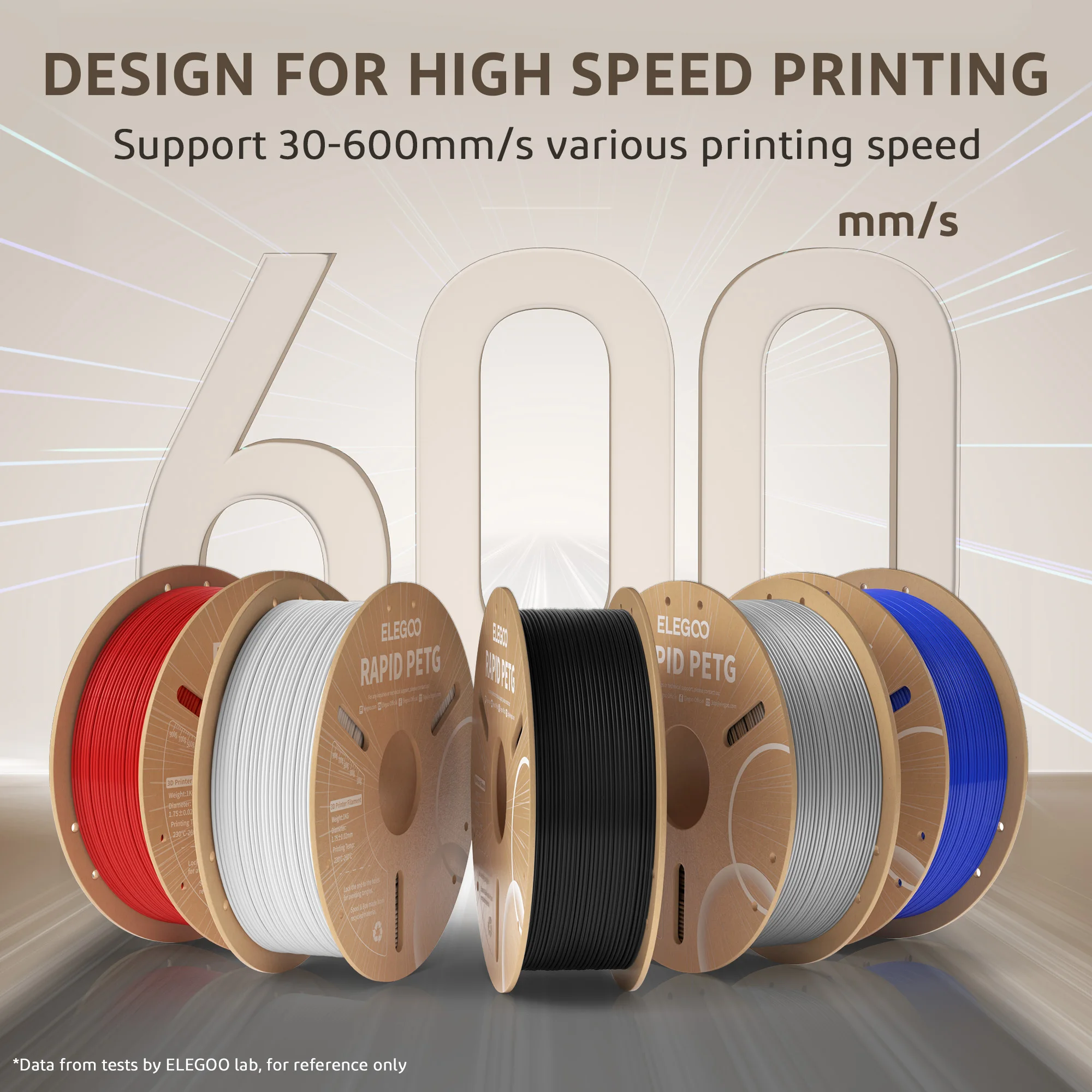 Elegoo filamento petg rápido de 1kg/2kg/4kg 1.75mm, filamento de impressora 3d de alta velocidade 30-600 mm/s 1kg, adequado para a maioria das impressoras 3d fdm - Image 2