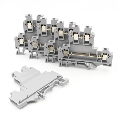 UKKB3 DIN Rail Terminal 10Pcs Laminated Copper Heat Dissipation Module for Multi-Wire Power Distribution
