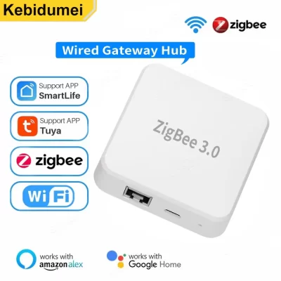 Zigbee 3.0 hub de gateway inteligente para tuya app casa inteligente com fio hub rj45 ethernet ponte roteador trabalho com alex casa inteligente