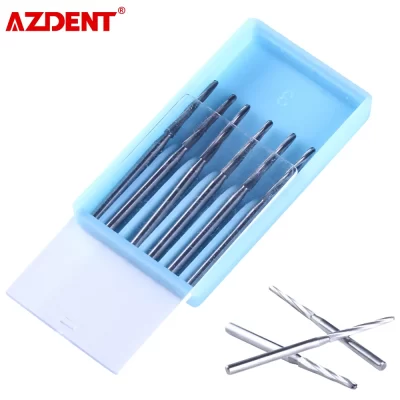 Azdent 6 pçs/caixa dental fg zekrya 28mm cirúrgico zekrya carboneto cortadores de osso acabamento burs fg bur agulha de torneamento de aço de tungstênio