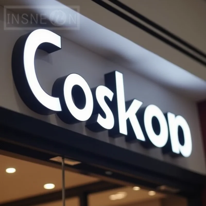 Sinal de letras de metal led 3d personalizado para vitrine de negócios ao ar livre à prova d'água iluminado frontal iluminar sinalização de publicidade