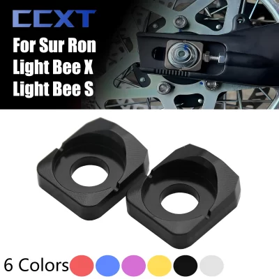 Bloco de eixo ajustador de corrente traseira de alumínio para motocross elétrico, para surron sur ron sur-ron light bee x & light bee s, peças universais