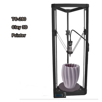 Impressora 3D cerâmica, argila 3D Kossel Delta Printer 2L barril TC-280 kit DIY forte resistência