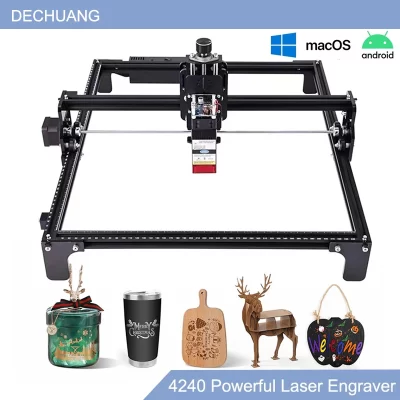 Cnc 4240 poderosa máquina de corte gravador a laser diy metal grbl cnc gravação a laser roteador cortador área trabalho madeira 420*400m