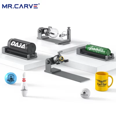 Objeto cilíndrico 360 ℃ Eixo rotativo de escultura rotativa R5 e dispositivo rotativo RF1 para DAJA D2/D3/M1/S4