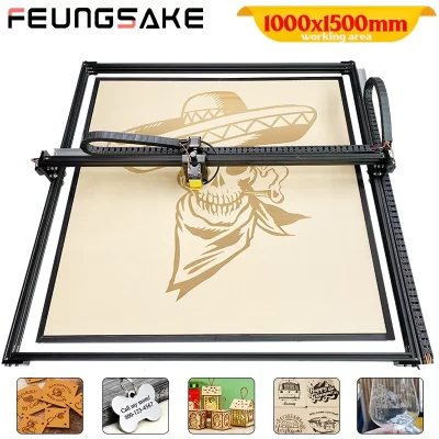 100x150cm 50w 90w grande máquina de gravação a laser para impressora de madeira máquina de gravação e corte a laser máquinas de trabalhar madeira