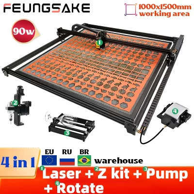 Máquina de corte e gravação a laser 160w, gravador de madeira e cortador de couro, gravador a laser para metal, máquina roteadora cnc