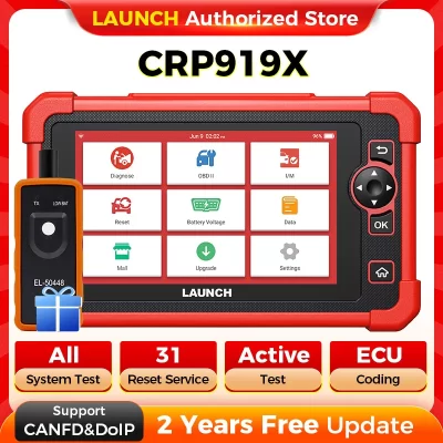 Novo lançamento x431 crp919x bt obd2 scanner ferramentas de diagnóstico automotivo carro canfd doip ecu codificação obdii profissional frete grátis