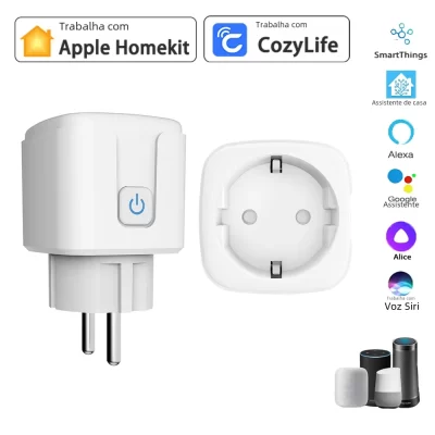 Homekit wifi 16a ue tomada inteligente ac100 ~ 240v tomada de alta potência app controle remoto temporizador plug funciona com alexa google apple siri