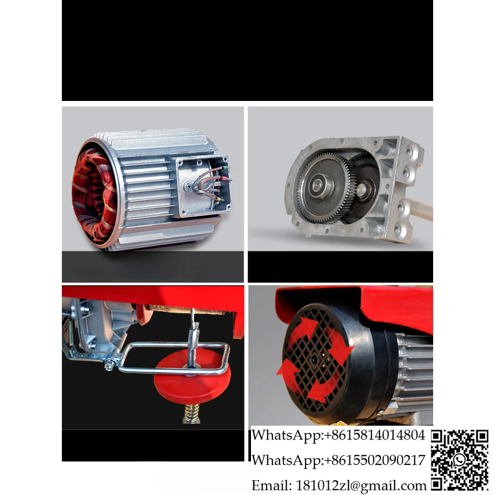 Grua de elevação pequena elétrica para uso doméstico, controle remoto, sem fio, 1, 0, 1.5 Ton - Image 3