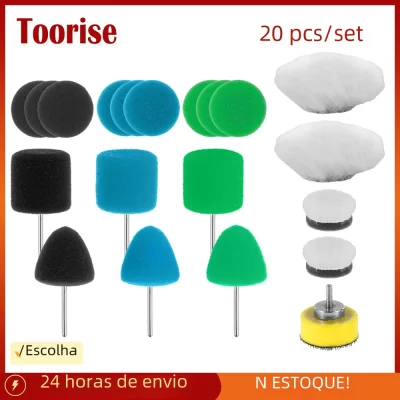 20 pçs 1 polegada mini almofadas de polimento de polimento mini detalhe almofadas de polimento conjunto resistente ao desgaste esponja lã polidor almofadas detalhe do carro pequeno