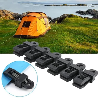 10pcs outdoor tent awning windproof fixing clips Outdoor wind rope buckle is added with pull point hanging buckle plastic clip s