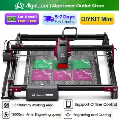 2025 NEW Algolaser DIY Mini 5W Laser Engraver Cutter Portable Logo Printer Woodworking Tool CNC Machine Offline Control Marker