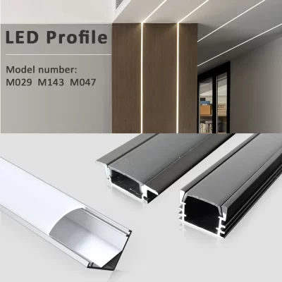 50cm conduziu a luz de tira perfil de alumínio canal prateado preto difusor pc capa para 8mm/10mm/12mm barra gabinete lâmpada linear decoração