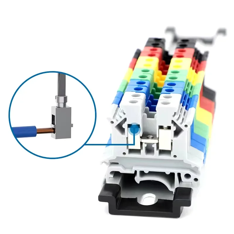 20/50/100Pcs UK - 2.5B Din Rail Terminal Block Electrical Conductor Universal Screw Connection Terminal Strip 2.5mm² - Image 6