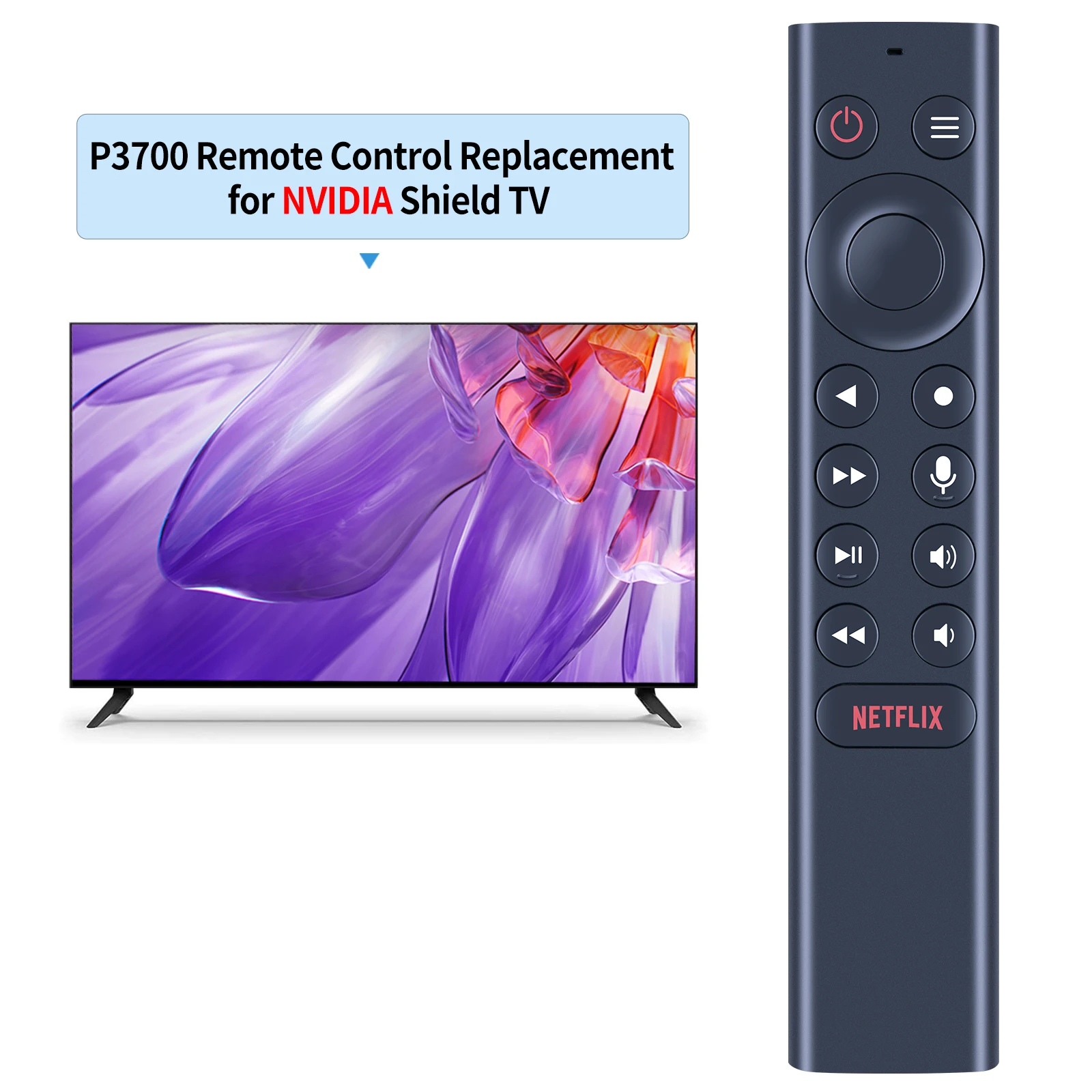 Novo controle remoto p3700 para nvidia escudo android tv pro 4k streaming media player - Image 2