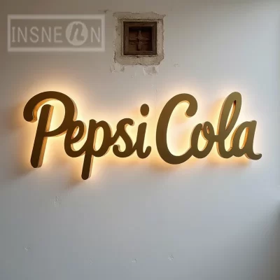 Letras de sinal de metal 3D retroiluminadas por LED personalizadas para vitrine de negócios ao ar livre à prova d'água iluminadas sinalização de publicidade