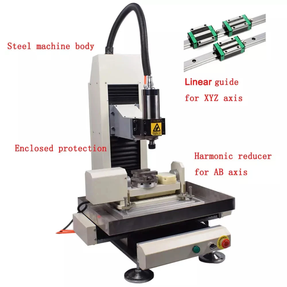 XINGZIMED High Accuracy Linear Guide Desktop 5 Axis Cnc Stainless Steel Engraving Machine - Image 2