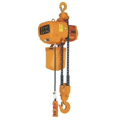 talha elétrica de corrente  fixa cap. 500 kg até 5 toneladas