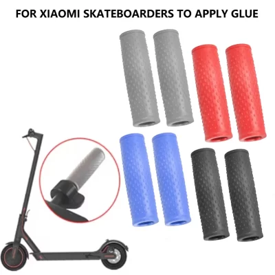 Para xiaomi mijia m365 scooter elétrico skate alça mangas 1 par alça de borracha manga aperto de mão cobre e-scooter peças