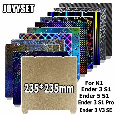 Para Ender-3 s1 pro/ender 3 v3 se/v3 ke/ Ender-5 s1 placa de construção 235x235mm k1 k1c pei placa dupla face pei mola chapa de aço