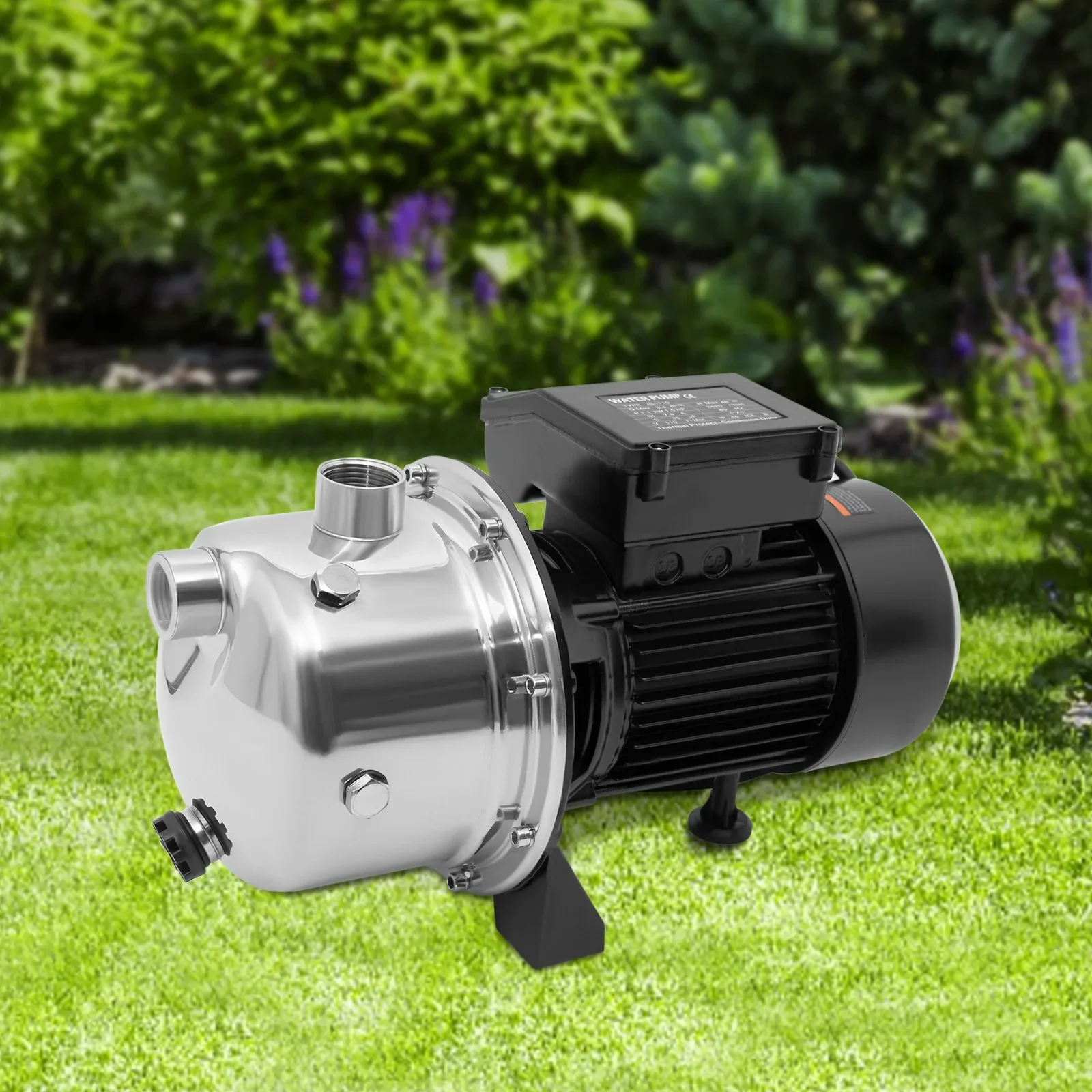 Shallow Well Pump1200 GPH Stainless Steel Sprinkler Booster Jet Pumps for Garden Lawn Irrigation System and Lake Fountain - Image 3