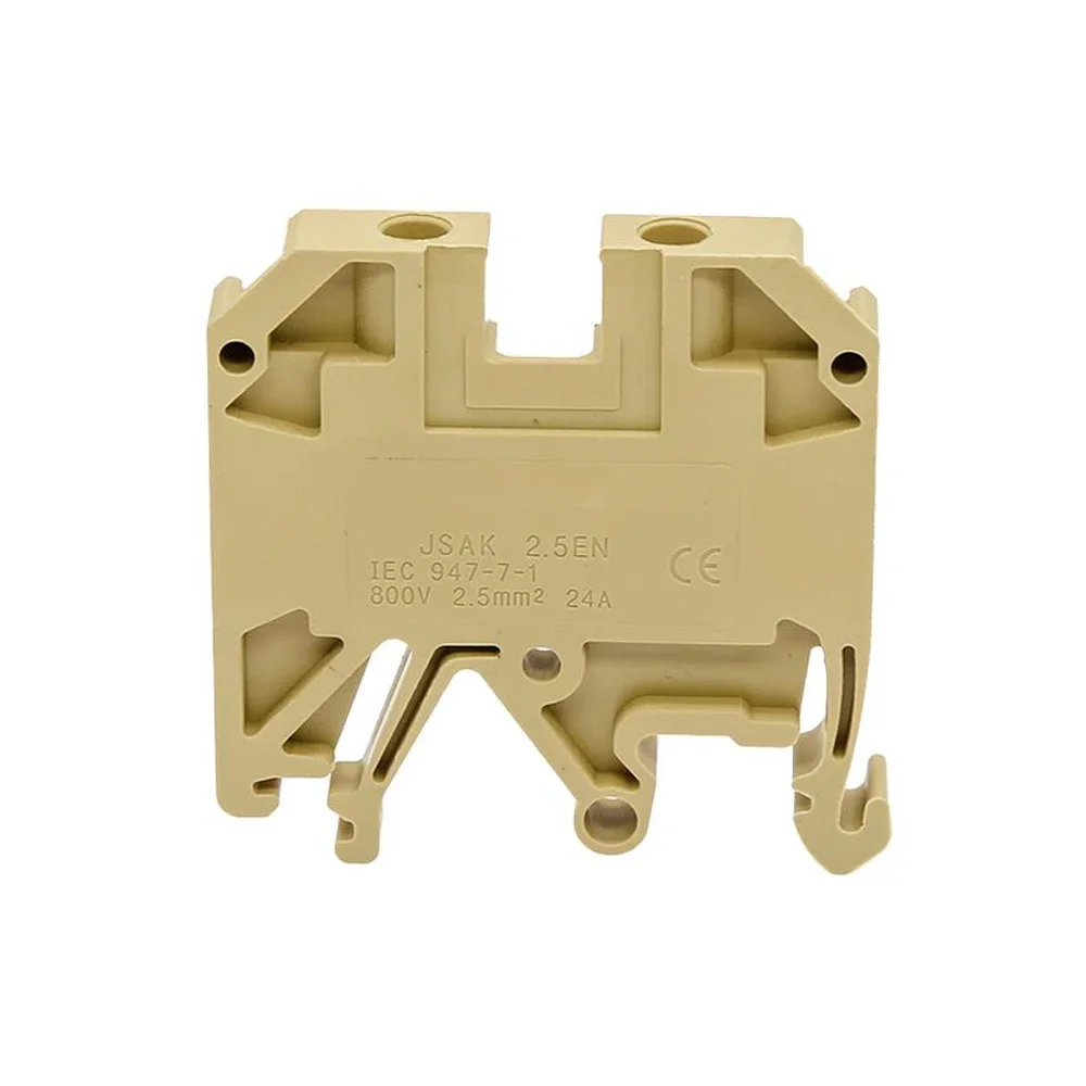 100pcs Din Rail Terminal Blocks SAK-2.5EN Connectors Screw Connection Conductors SAK2.5EN Wire Conductor 10pcs - Image 4