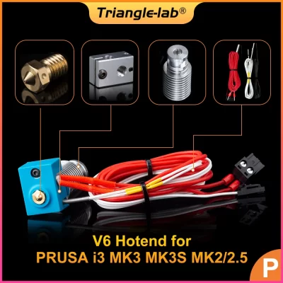 Unidade pré-montada Trianglelab V6 Hotend para PRUSA i3 MK3 MK3S MK2/2.5 v6 bocal de dissipador de calor impressora 3D