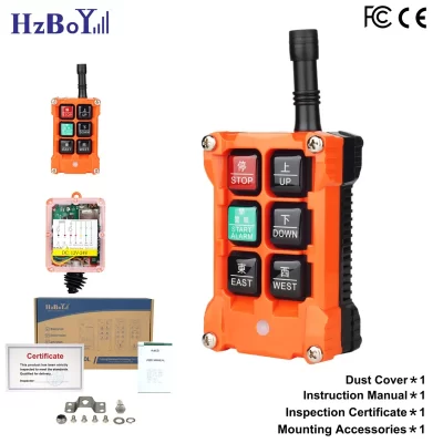 F21-4S 4 botão chave única velocidade dc 12v-24v talha controle remoto industrial sem fio ip67 à prova dip67 água caminhão guindaste aéreo