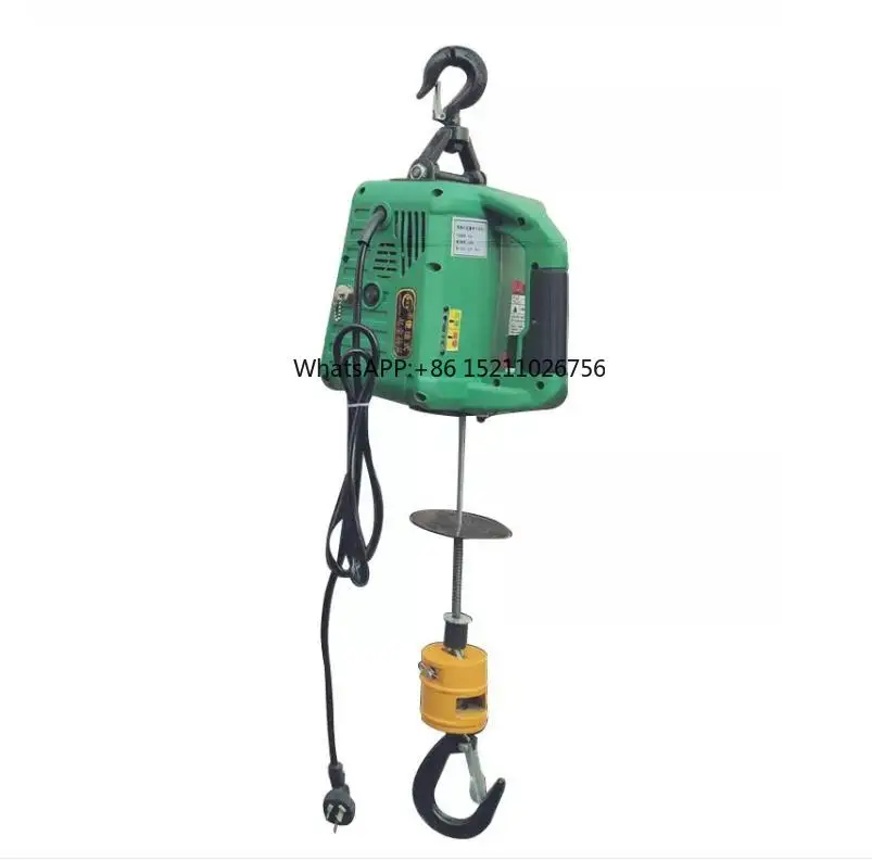 Mini Loop Tração Talha para Plataforma Plataforma Suspensa, Motor a pilhas, Lifting Wire Rope Lifting e Puxando a Máquina, Tipo Europeu - Image 4