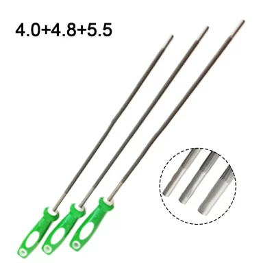 3 pçs/set 4mm/4.8mm/5.5mm afiar motosserra redonda arquivos de serra apontador para madeira arquivo de motosserra