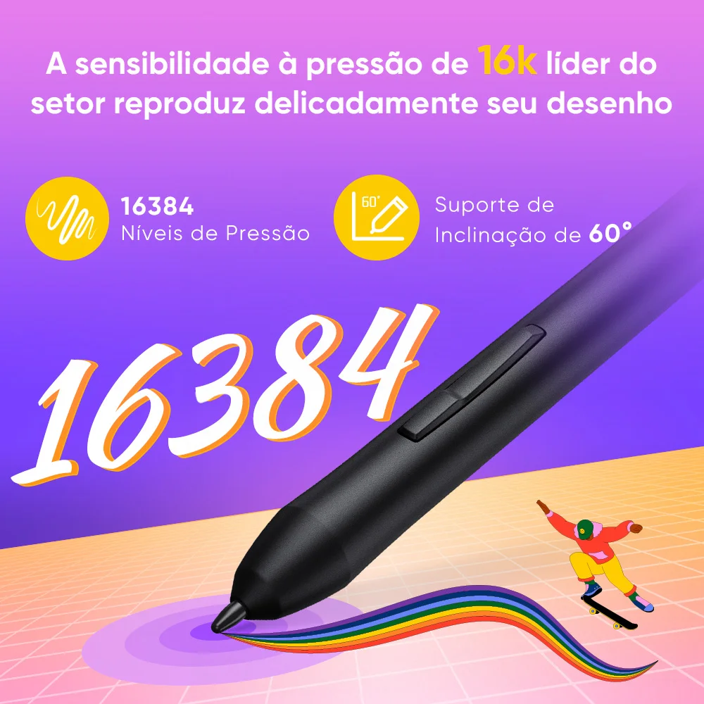 XPPen Deco 640 Graphics Tablet 16K Pressure Levels 16x9cm Drawing Area with 8 Keys 60 Tilt for OSU Game Android Windows Mac - Image 2