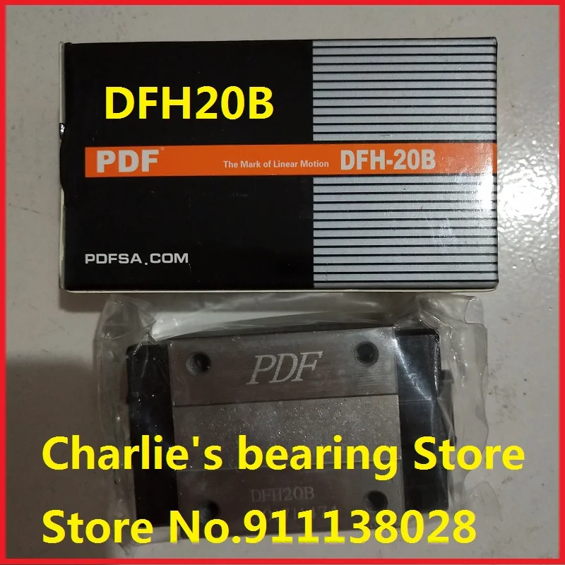 1 peça 100% novo original genuíno taiwan pdf marca bloco de guia linear dfh20b - Image 3
