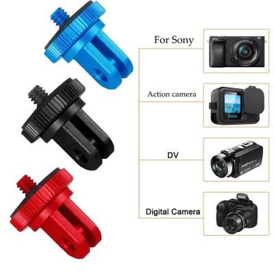 Para insta360 x5/x4 liga de alumínio 1/4 polegada tripé adaptador montagem para dji ação 5/4 gopro 13/12 e outras câmeras padrão 1/4 ﻿
