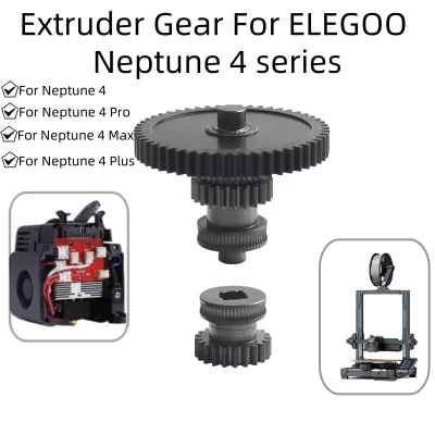 Para ELEGOO Neptune 4/Pro/Plus/Max Molde Nanocoated Aço Integrado Extrusor Gear CNC Kit de impressão precisa para ELEGOO Impressora 3D