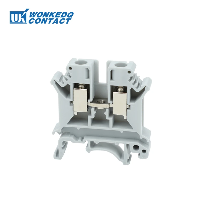 10Pcs UK 6N Screw Feed-through Wire Connector UK 6 mm² Universal Plug Multi-Color Electrical DIN Rail Terminal Block UK6N - Image 5