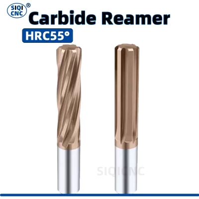 Alargador de máquina de carboneto de 1mm a 20mm, flauta reta revestida, tolerância h7, mandrilagem de aço endurecido, cortador de metal, 6 flautas, ferramenta cnc