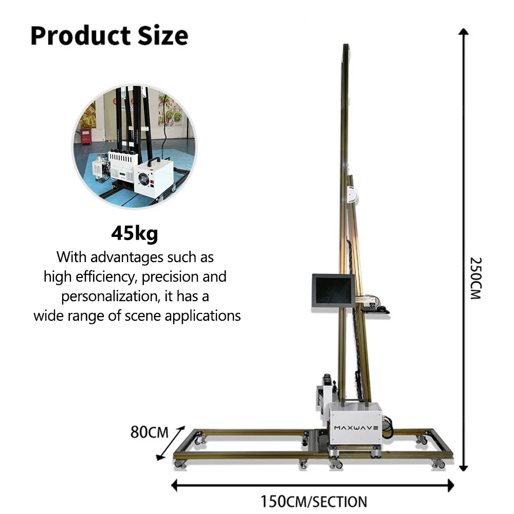 Impressora de parede compacta MAXWAVE Pegada pequena Função grande adequada para residências de estúdios pequenos que economizam espaço - Image 3