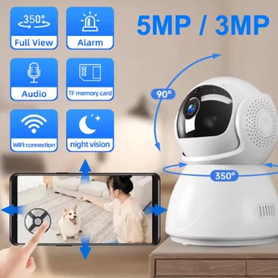 Yi iot 5mp câmera ptz câmeras de vigilância em casa inteligente ir visão noturna câmera de segurança áudio em dois sentidos rastreamento automático câmera wi-fi