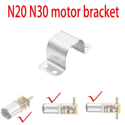 N20 N30 Motor Metal Iron Mount Bracket, Montagem Base para Brinquedo Avião Fixo, Acessórios de carro, Modelo 10mm Micro Motor Pequeno