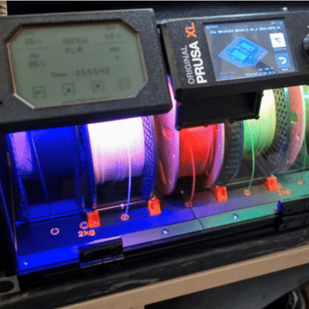Prusa XL Kit de hardware Drybox de filamento de impressora 3D com atualização de LED Solução de armazenamento de filamento à prova de umidade para Prusa XL - Image 2