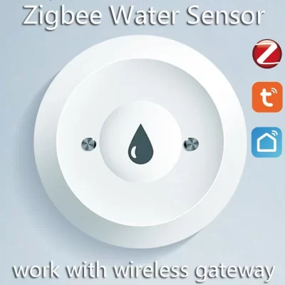 Tuya zigbee 2mqtt sensor de imersão em água inteligente sensor de vazamento de vida ligação de água alarme app monitoramento remoto detector de vazamento de água