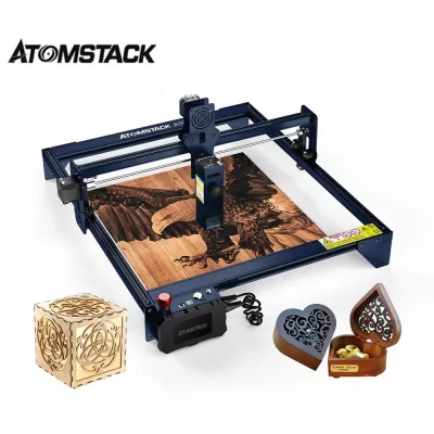 Venda Quente Atomstack a10 pro 50w 410x850mm cnc com placa-mãe de 32 bits plástico aço inoxidável vidro la.ser máquina de gravação de metal