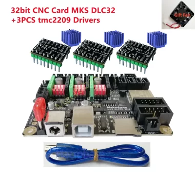 MKS DLC32 TMC2209 CNC controlador de gravação a laser escudo compatível TB6600 TMC2160 TMC2208 DRV8825 4988 driver de passo