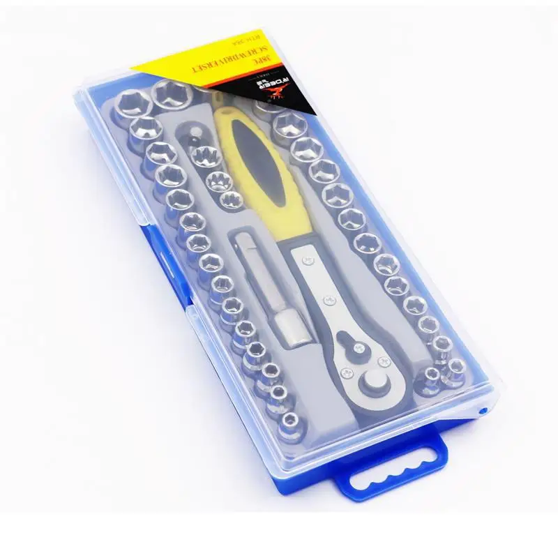Conjunto de chave de soquete catraca de cabeça, kit de caixa de ferramentas manuais, dados mecânicos, dinamômetro de bicicleta - Image 2