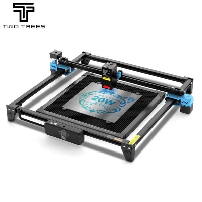 Twotrees TTS-20 Pro Máquina de gravação a laser de aço inoxidável WiFi Controle offline Máquina de gravação e corte a laser Máquina CNC