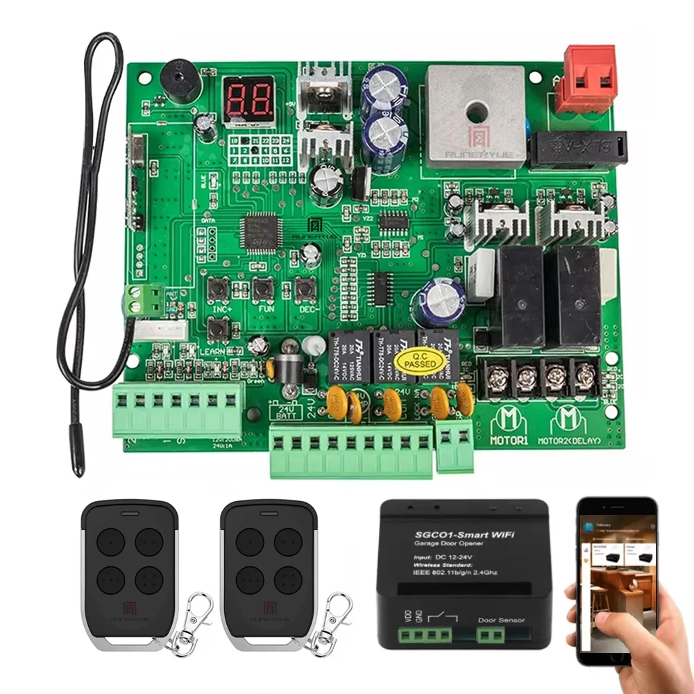 Placa pcb dc 24v para braços duplos automáticos, abridor de portão oscilante, painel de controle, sistema central de controle inteligente, acessórios de substituição