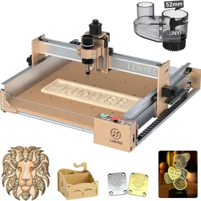 Máquina roteadora CNC 4040PRO, máquina CNC totalmente metálica de gravação de 3 eixos atualizada para madeira acrílica
