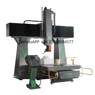 5 Axis Automatic CNC Router Machine 3D Foam Wood Engraving ATC Spindles Syntec Control PLC Pump Mold Making Equipment Motor